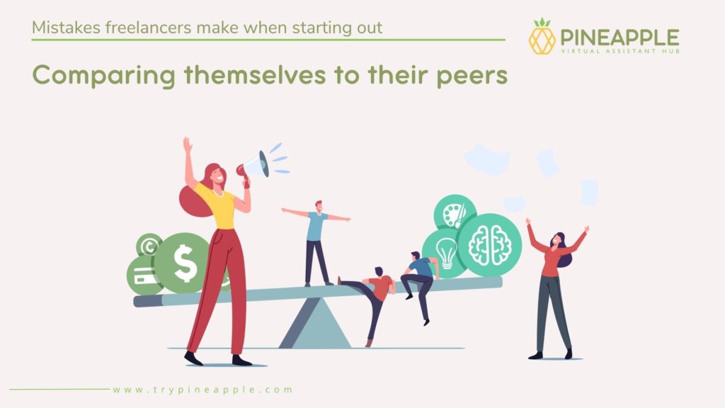 mistakes freelancers make - comparing themselves to their peer