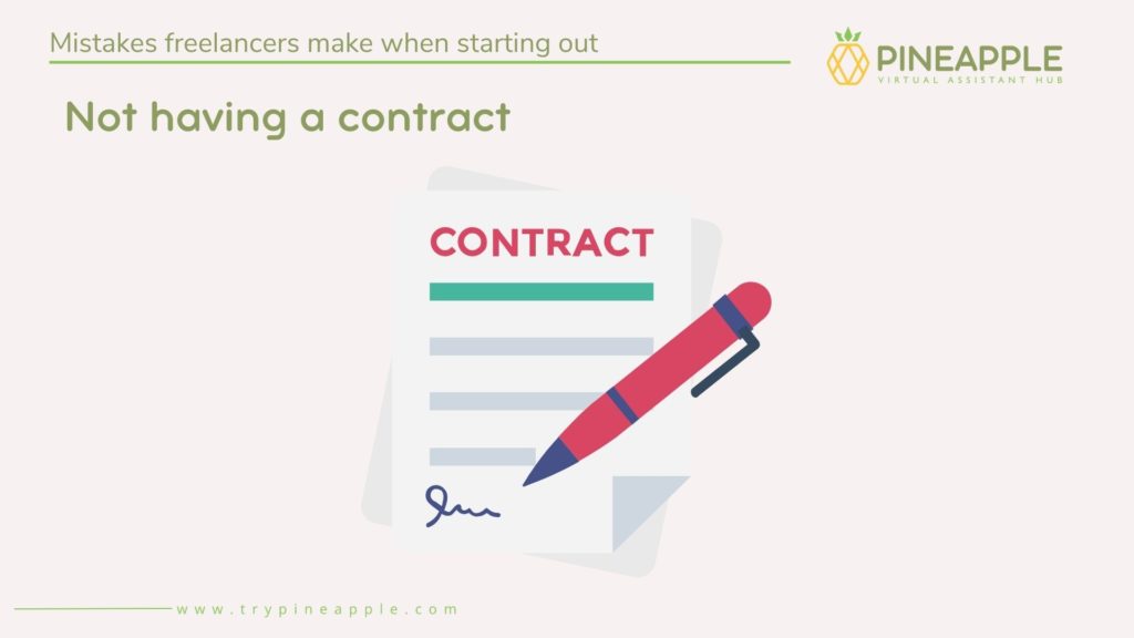 mistakes freelancers make - not having a contract