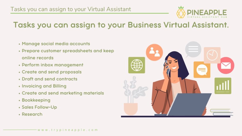business virtual assistant tasks