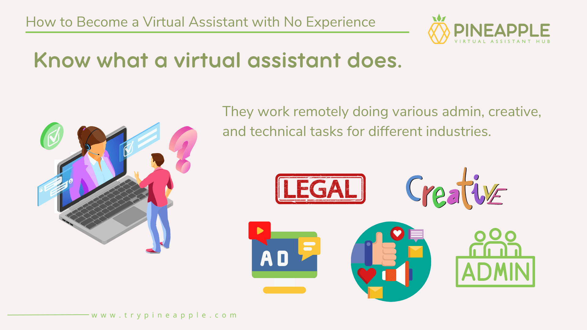 How To Become A Virtual Assistant With No Experience Pineapple Virtual Assistant Hub 6153