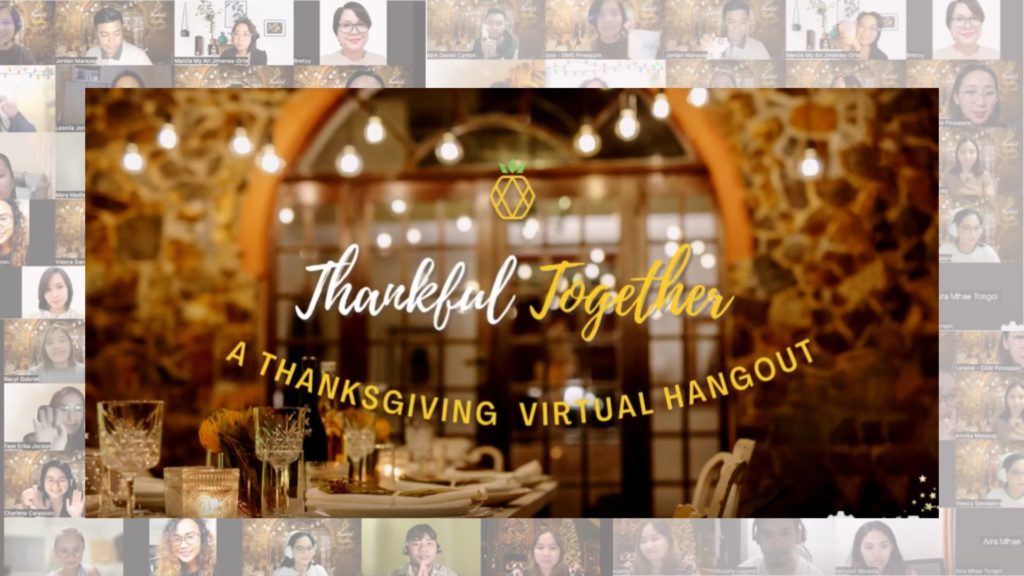 pineapple thanksgiving virtual hangout