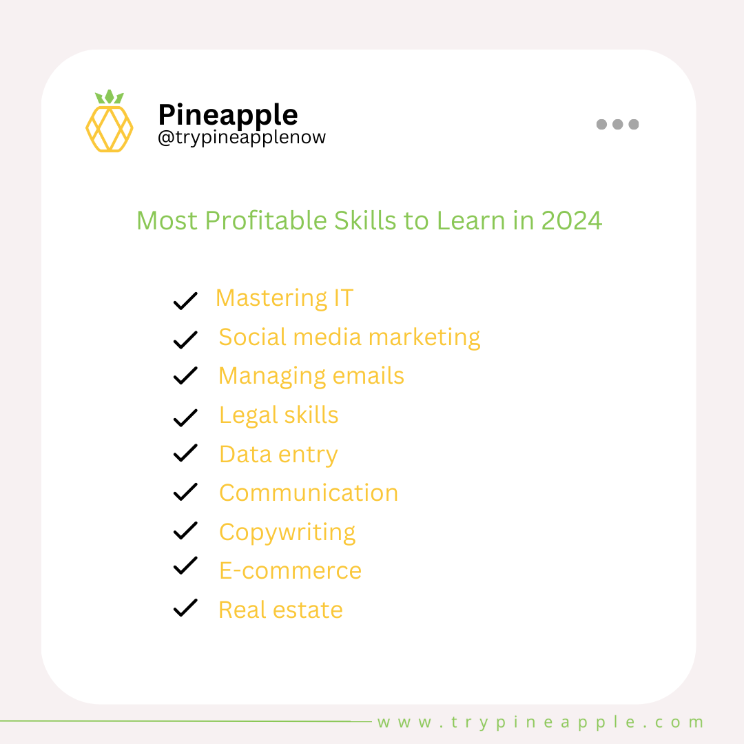Most Profitable Skills to Learn in 2024