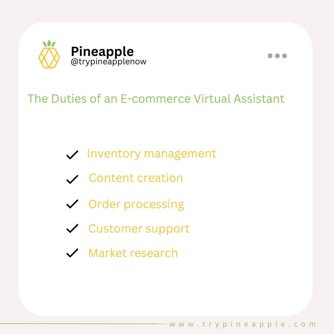 The Duties of an E-commerce Virtual Assistant