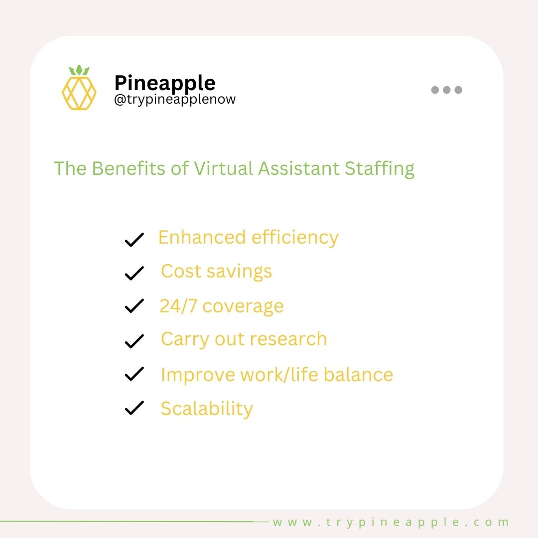 The Benefits of Virtual Assistant Staffing