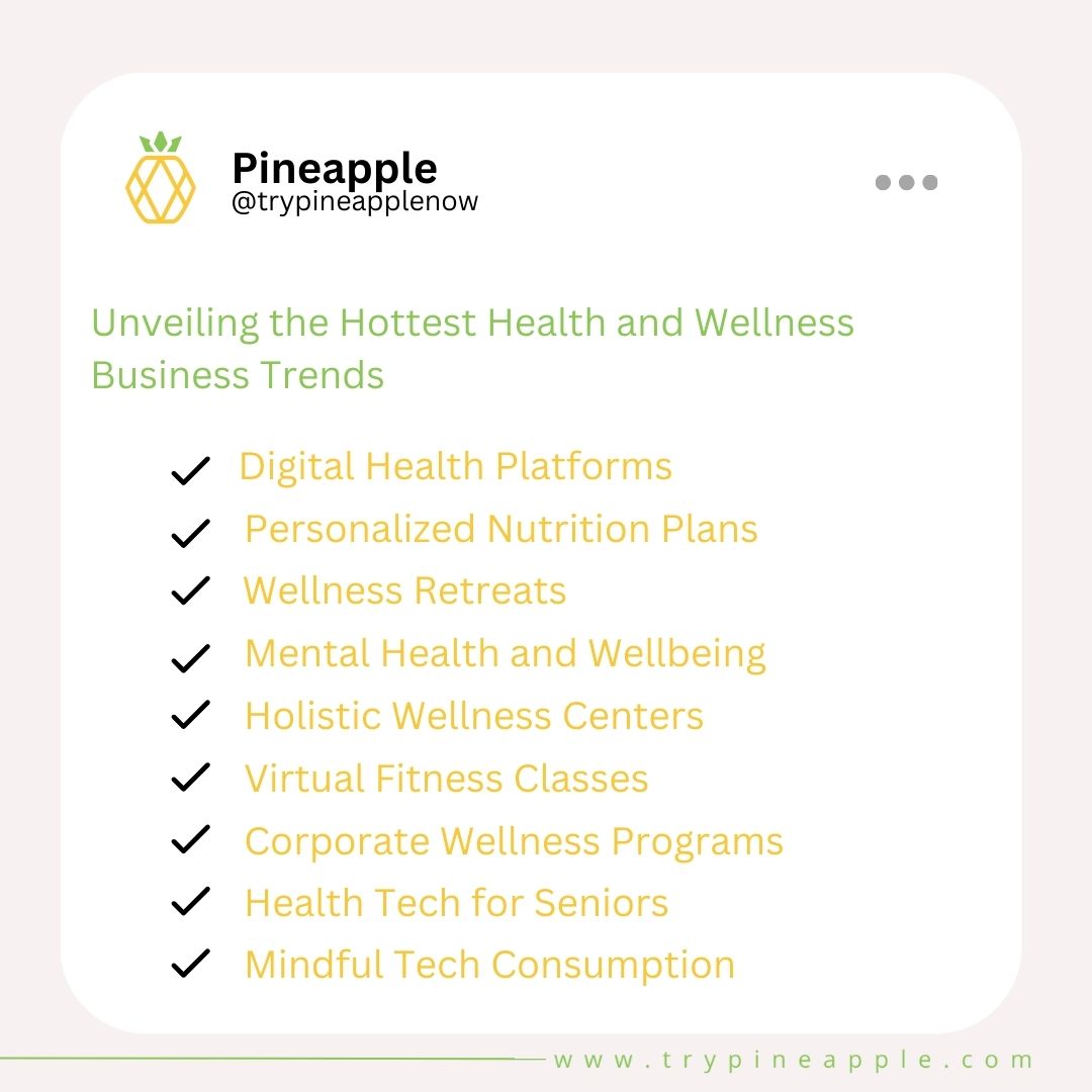 Unveiling the Hottest Health and Wellness Business Trends