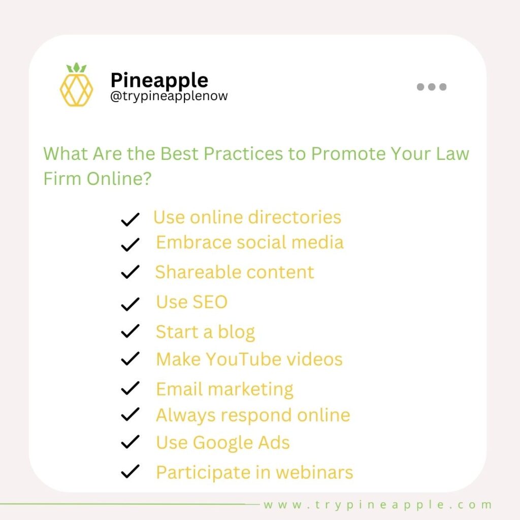 What Are the Best Practices to Promote Your Law Firm Online?
