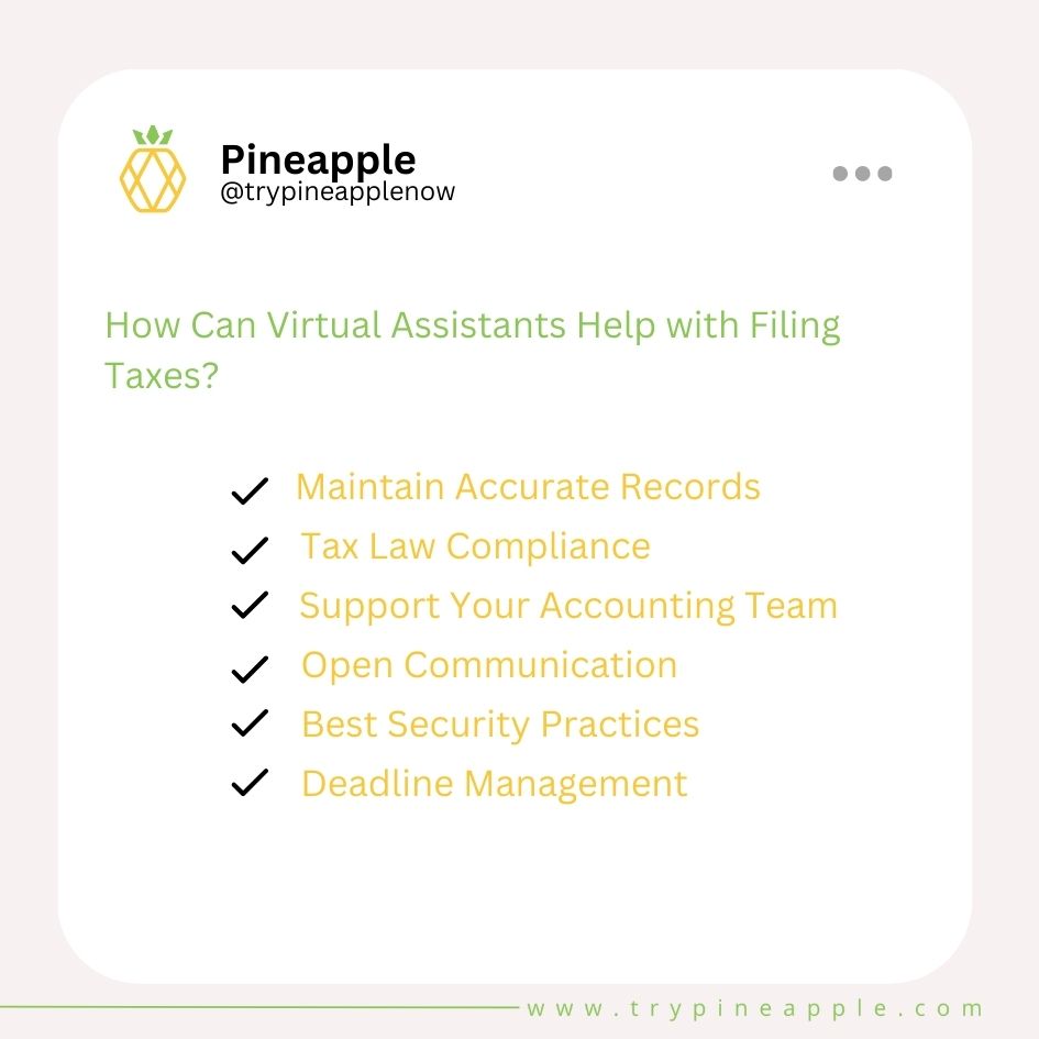 How Can Virtual Assistants Help with Filing Taxes?