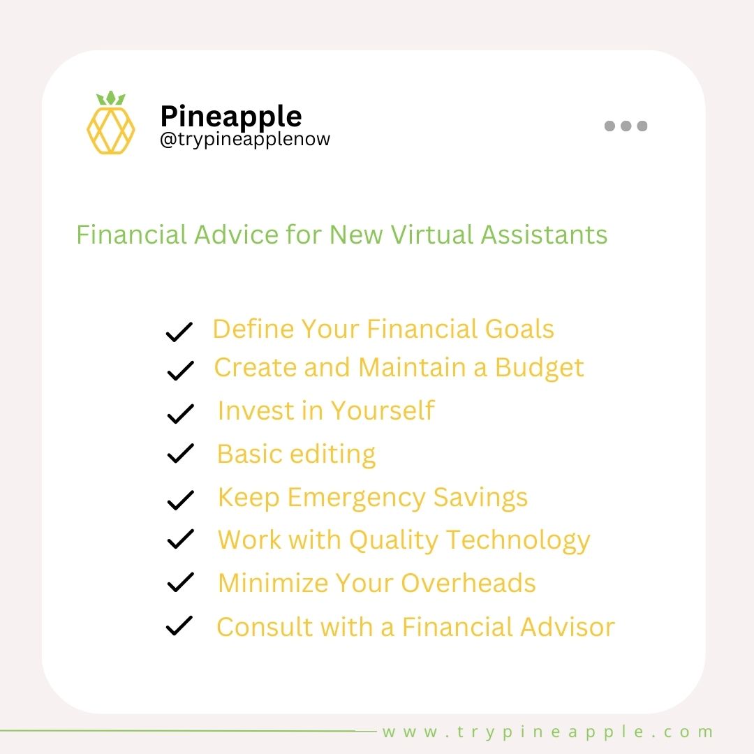 Financial Advice for New Virtual Assistants