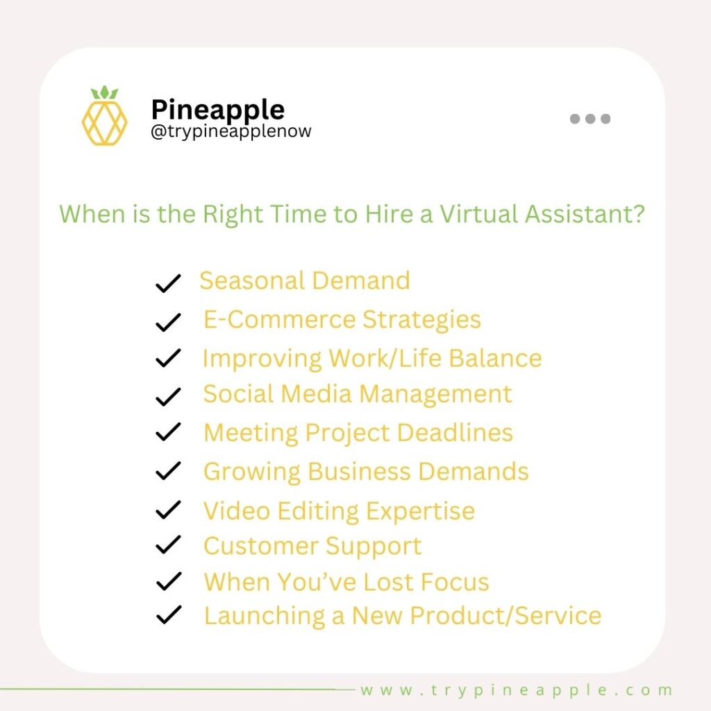 When is the Right Time to Hire a Virtual Assistant?