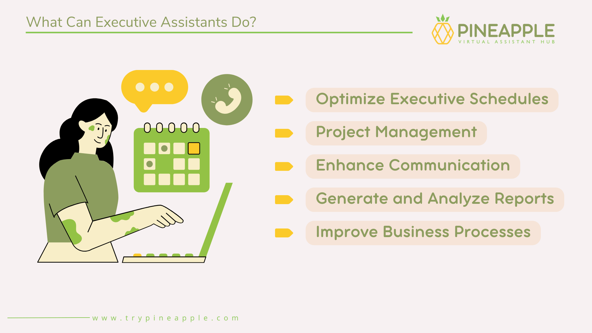 Executive Assistant vs. Administrative Assistant: Understanding the Key Differences What cab executive assistants do graphic