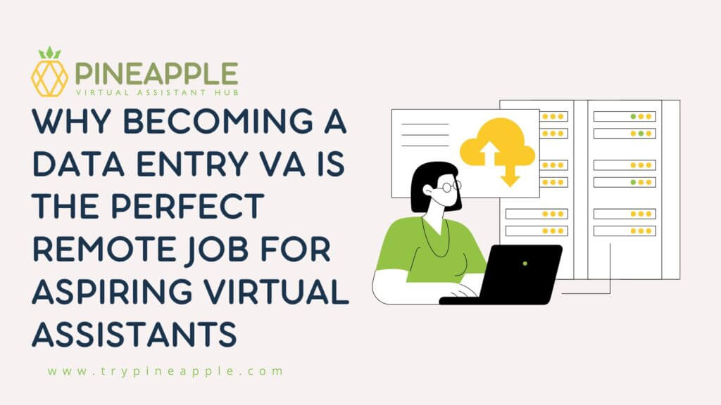 blog cover for Why Becoming a Data Entry VA Is the Perfect Remote Job for Aspiring Virtual Assistants blogpost