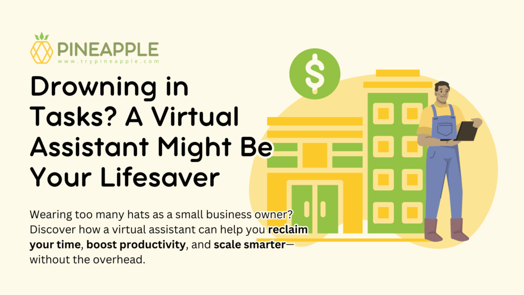 Small business owner working efficiently with support from a virtual assistant